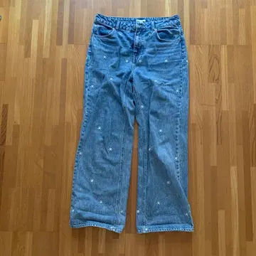 H&M 데님 별 패턴 자수