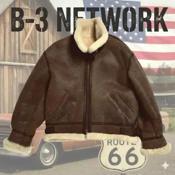 B-3 NETWORK  양가죽 플라이트 자켓 깔끔한 M