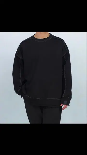 [ SUAVELE ] 트레이닝복 맨투맨 L 블랙