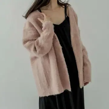 모헤어 라이크 롱 가디건 mystic 핑크