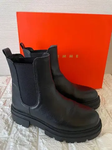 새상품급 REMME 사이드 고어 부츠 첼시 부츠 블랙 36