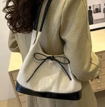 하운드 투스 리본 버킷 백