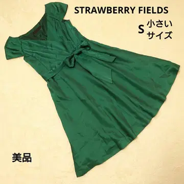 새상품급 STRAWBERRYFIELDS 그린 허리 리본 원피스 S