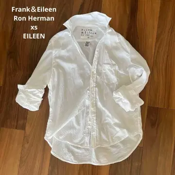 Frank & Eileen x Ron Herman 화이트 긴팔 셔츠 XS