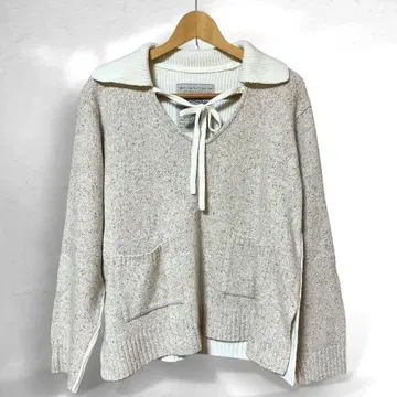 센소유니코 DwwR Dw2R 라메 니트 스웨터 베이지