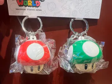 USJ 한정판 버섯 키체인 세트 닌텐도 월드 마리오
