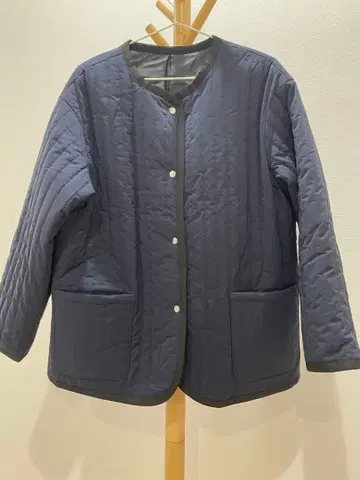 할메크 퀼팅 자켓 네이비