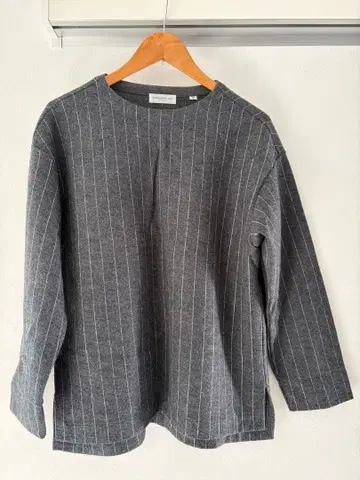 tomorrowland 남성용 그레이 스트라이프 긴팔