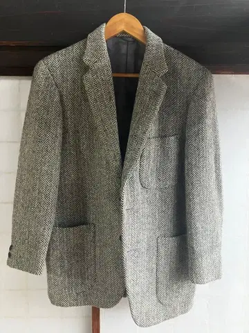 해리스 트위드 자켓 95 헤링본 울