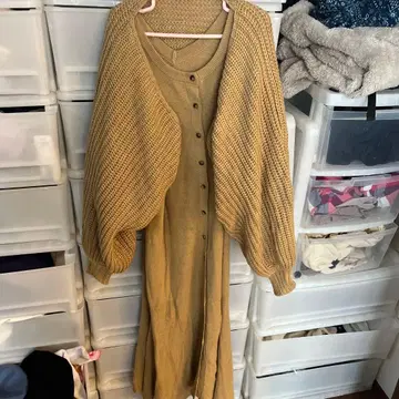 yumi 콜라보 니트 원피스 볼레로 포함