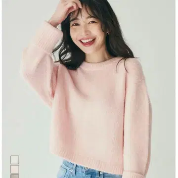 BASEMENT online 베이스먼트 크롭 니트탑 핑크 F