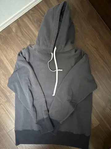 Champion 차콜 그레이 후드 부착 후드티