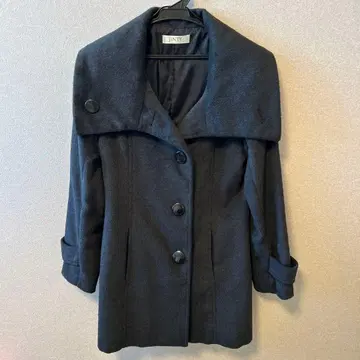 2way 스탠드 카라 코트 블랙 M