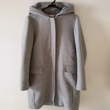 후드 부착 롱 코트 M