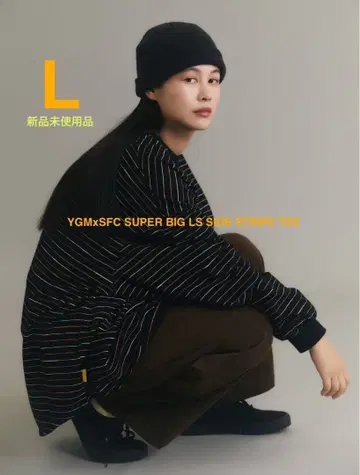 YGM SFC SUPER BIG LS TEE BLACK L 사이즈