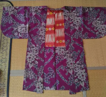 명선 보라색 꽃무늬 겉옷