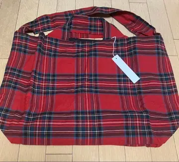 ichi 빨간색 타탄 체크 백