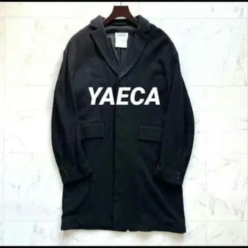 YAECA CONTEMPO 캐시미어 혼방 체스터 코트 울 블랙