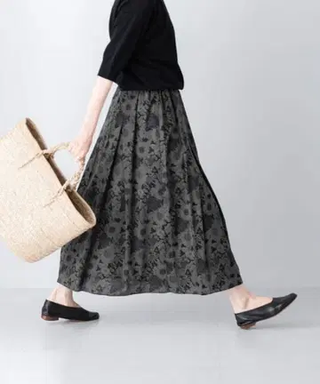 카구레 urban research 리버티 프린트 롱 스커트