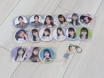 노기자카46 캔뱃지 아크링 키링 오쿠다 이로하 묶음 판매