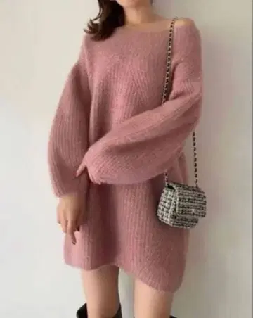 snidel 라쿤 니트 미니 원피스