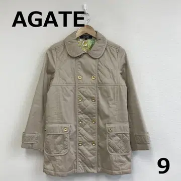 H1119C15 [ AGATE ] 충전솜 리본 스티치 코트