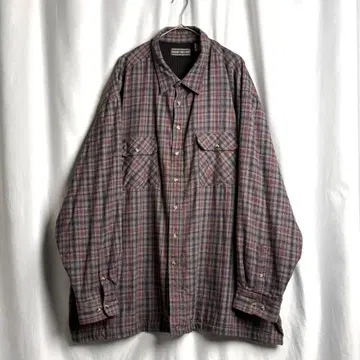 90s DAVID TAYLOR 더블 페이스 옴브레 체크 플란넬