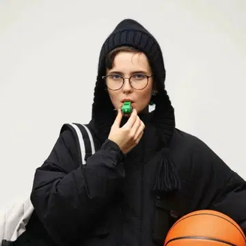 nico and - 오리지널 눈 귀 달린 니트 모자 블랙