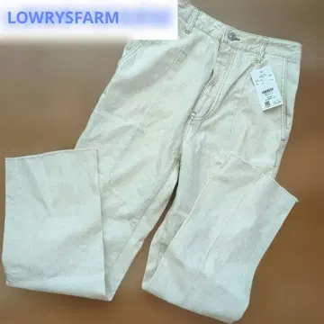 화이트 데님 아이보리 스트레이트 데님 팬츠 M 사이즈 LOWRYSFARM