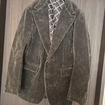 TAKEO KIKUCHI 다크 그레이 스웨이드 자켓