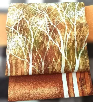 나고야 오비 나무 문양 오렌지 계열