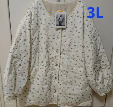 helm x taiyou 시마무라 3L 꽃무늬 리버서블 자켓 화이트