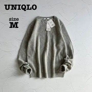 새상품 UNIQLO 유니클로 캐시미어 100% 니트 그레이 M 스웨터