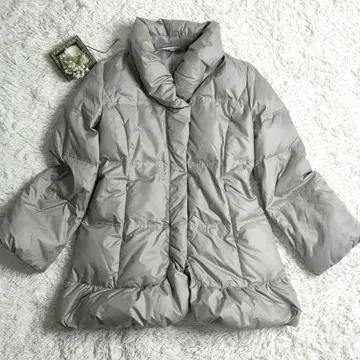 새상품급 로라 애슐리 볼륨 컬러 다운 프릴 밑단 그레이 L