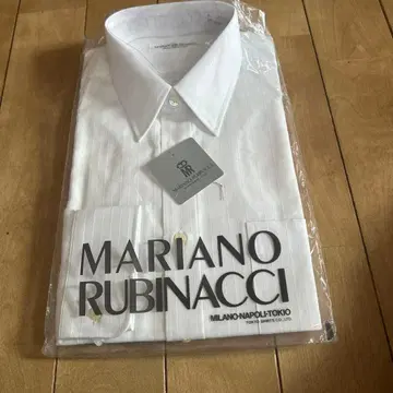 MARIANO RUBINACCI 화이트 스트라이프 긴팔 셔츠