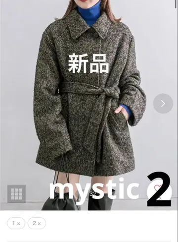 mystic 자카드 미들 코트 새상품