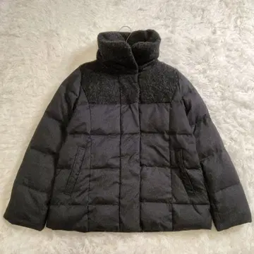 다크 그레이 퀼팅 다운 자켓