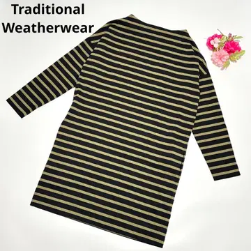 트래디셔널 웨더웨어 800 긴팔 보더 원피스 면 100%