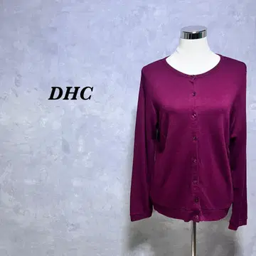 빅 사이즈 DHC 가디건 크루넥 스트레치 보르도 4874
