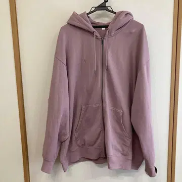 연보라 풀 집업 후드티 빅