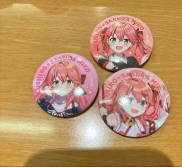 사쿠라 미코 캔뱃지 3개 세트 스시로 [미사용 새상품]