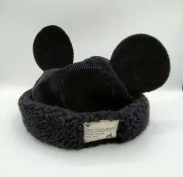 도쿄 디즈니 리조트 미키 보아캡 블랙 모자