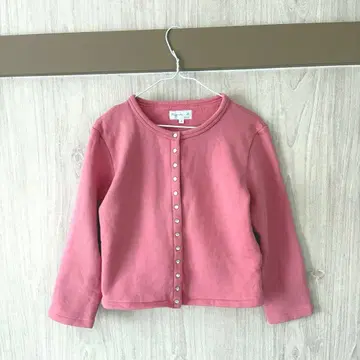 핑크 버튼 가디건 사이즈 2