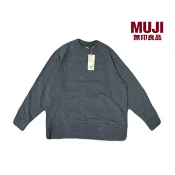 택 포함 새상품 무인양품 차콜 그레이 크루넥 풀오버