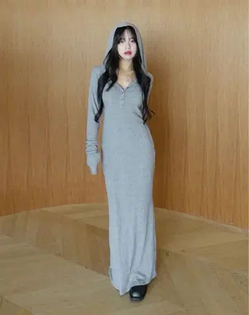 searoomlynn 후디 슬림 컷 드레스