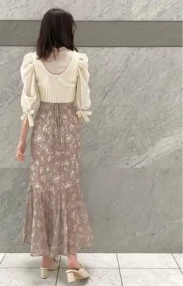 cocodeal 플라워 MIX 페플럼 스커트