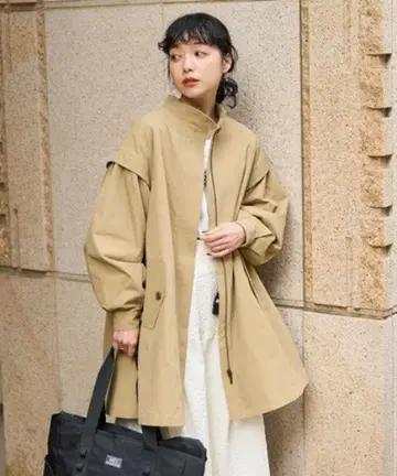 FREAK'SSTORE 스탠드넥 미니 플레어 코트