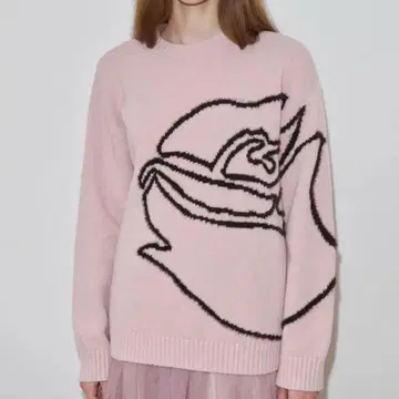 sinoon 시누운 Rose Flower Pullover Knit