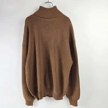 빔즈 5게이지 빅 립 터틀 니트 루즈 실루엣 스웨터 S 브라운