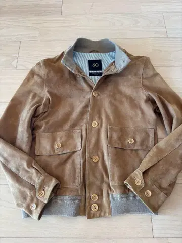 친콴타 발스타 블루종 사이즈 46 스웨이드 가죽 자켓